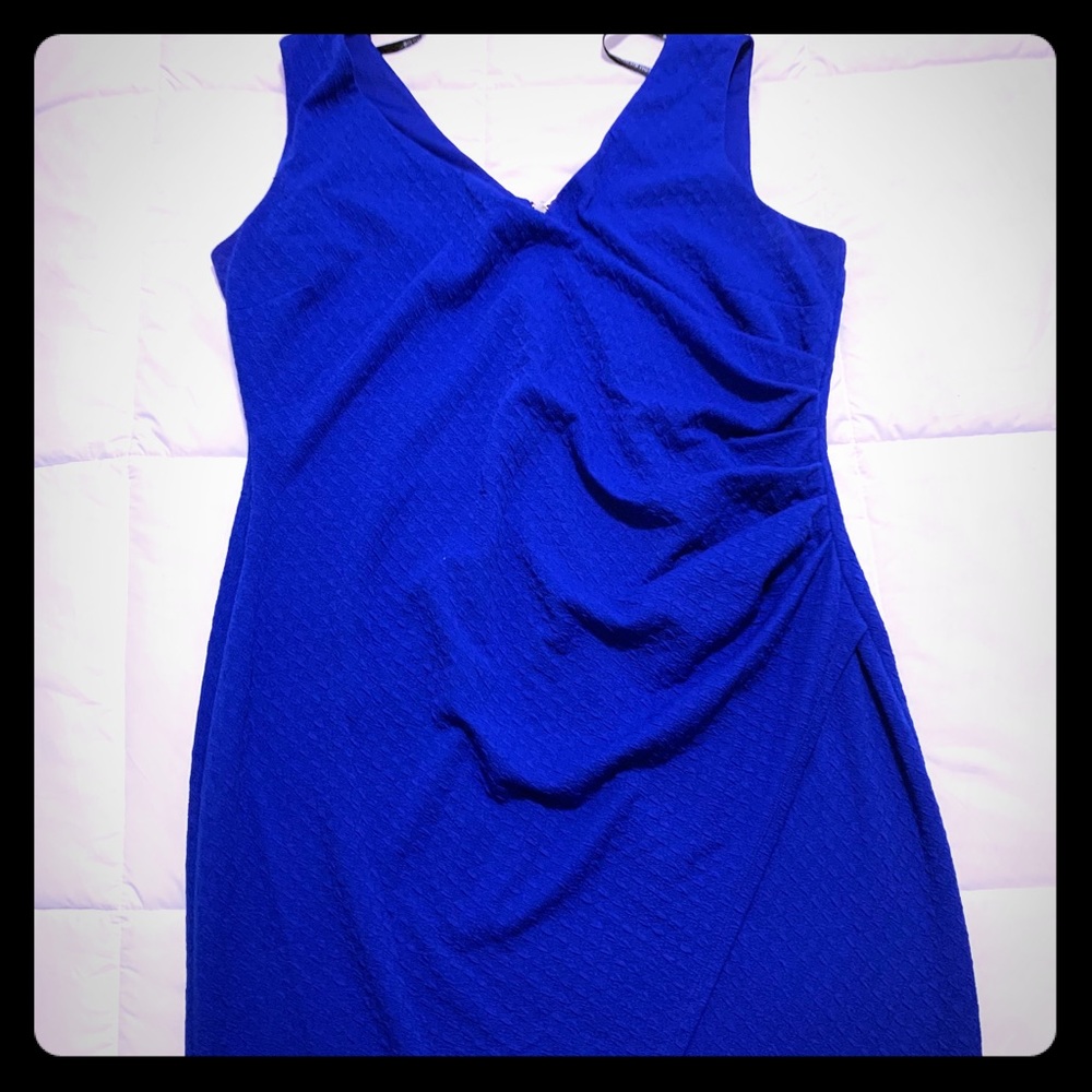Plus Size Fitted Royal Blue Dress